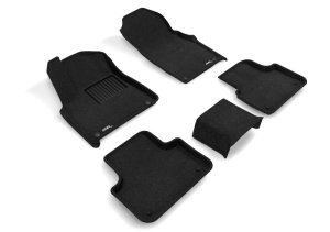 Audi Q8 Floor Mat Set - Front and Rear - 3D MAXpider - Elegant Series - Black - `19-`24